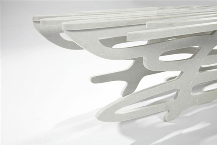 Sculptural Caesarstone Bench By Juergen Mayer